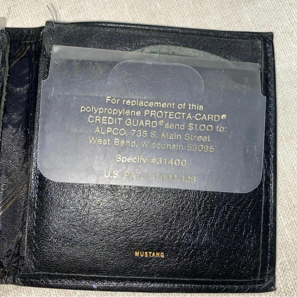 Rolf’s‎ Mustang Vintage Men’s Leather Bi Fold Black Wallet